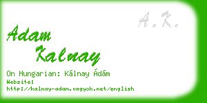 adam kalnay business card